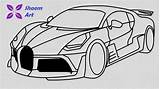 Bugatti Divo Draw Step sketch template