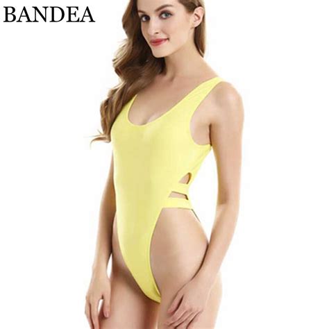 bandea 2018 new sexy one piece swimwear backless high cut swimsuit