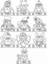 Embroidery Designs Christmas Redwork Border Advanced Set sketch template
