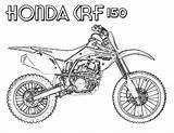 Dirt Bike Coloring Pages Crf Honda Printable sketch template