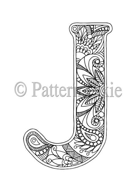 adult colouring page alphabet letter  lettering coloring pages