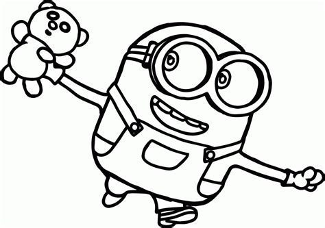 minion bob coloring page  printable coloring pages  kids