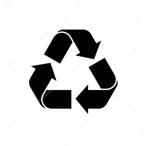 recycle icon vector black recycling symbol vector icon  recycle
