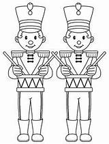 Nutcracker Coloring Christmas Pages Toy Drawing Printable Soldier Kids Soldiers Drummer Clipart Cute Nutcrackers Template Colors Use Search Ornament Yard sketch template
