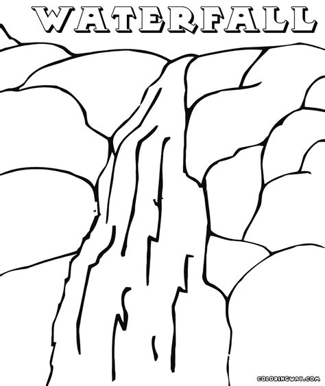 waterfall coloring pages  adults  getdrawings