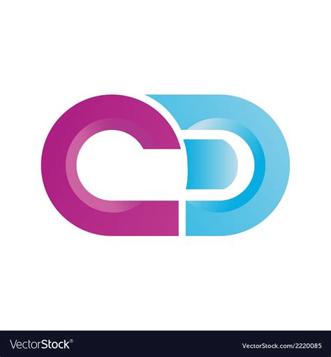 cd letter logo template  royalty  vector image