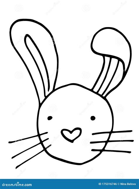 easter bunny head outline svg  popular svg file