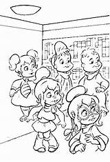 Alvin Chipmunks Coloring Pages Kids Kleurplaat Color Kleurplaten Jeanette Simon Fun Template Print Chipettes Chipette Animation Brittany Colouring Disney Theodore sketch template