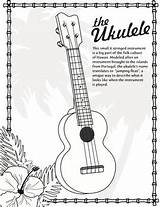 Ukulele Coloring Music Hawaii Sheet Ukelele Pages Hawaiian Instrument Tips Stringed Color Activities Poster Mini Colouring Sheets Teacherspayteachers Cultural Crafts sketch template
