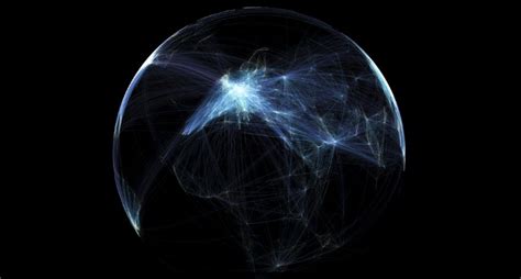 crean un impresionante mapa mundial de las rutas aéreas