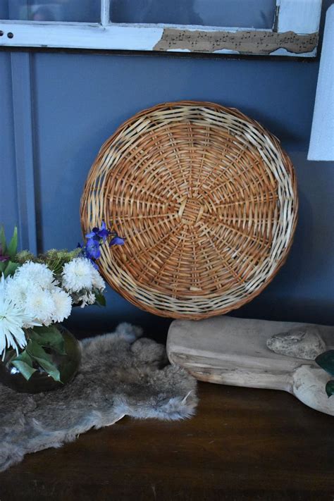 basket wall decor coffee table tray woven etsy basket wall