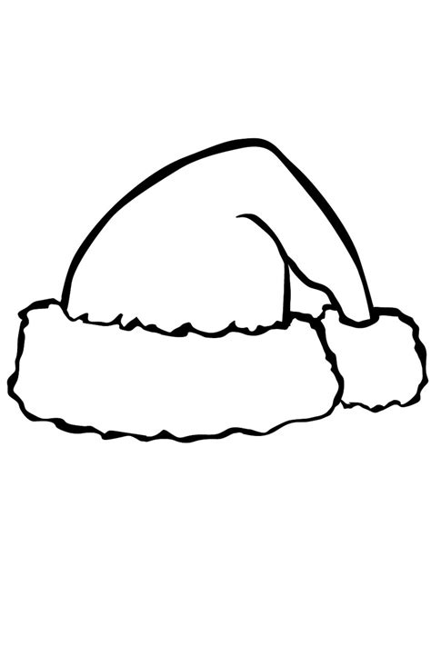 christmas hat coloring pages    print