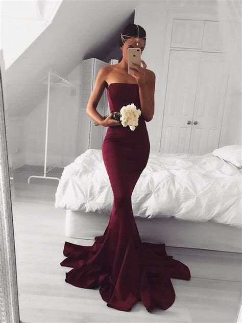 sexy mermaid burgundy maroon prom dress burgundy mermaid formal dress
