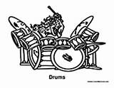 Drums Playing Girl Coloring Drum Pages Colormegood Music sketch template
