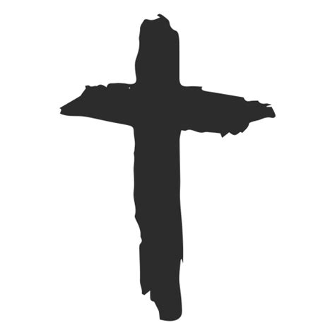 christliches kreuz hand gezeichnete ikone transparenter png und svg