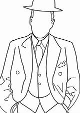 Suit Man Old Drawing Lineart Getdrawings Deviantart sketch template