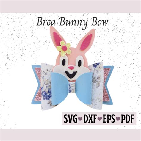 bunny bow template digital file pro sublimation
