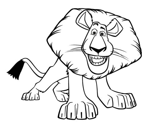 disegni da colorare alex il leone