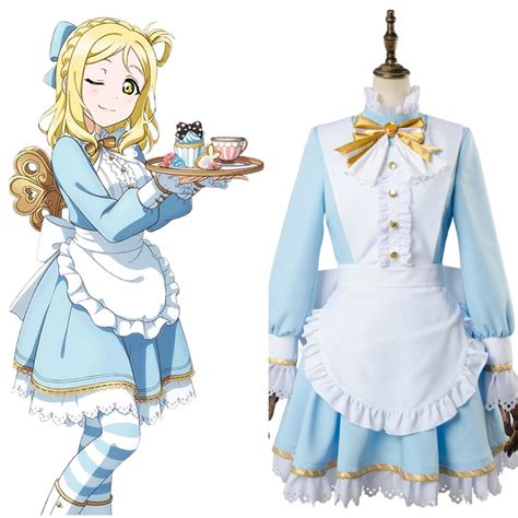 Love Live Cosplay Costume Aqours Mari Ohara Wonderland Alice Ver