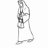 Nun Coloring Pages February People Religious Nuns Color Themes Sisters Faith Choose Board sketch template