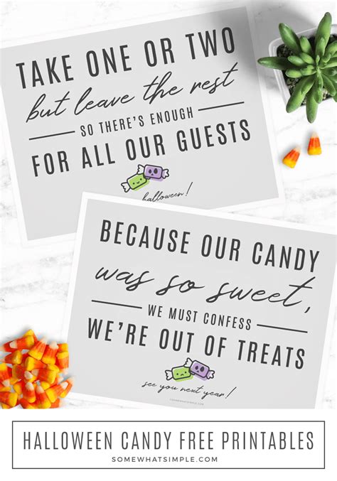 halloween   candy sign    simple