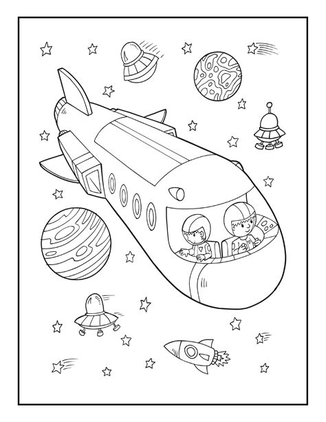 space themed coloring pages  kids etsy
