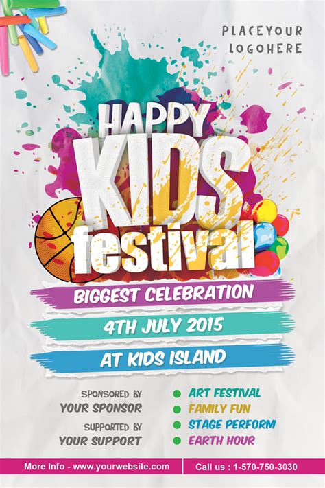 kids festival flyer  dilanr  deviantart