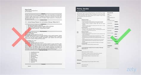 massage therapist resume sample guide  examples