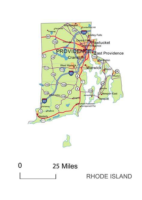 preview  rhode island state vector road map  vector maps