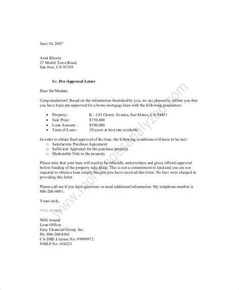 mortgage pre approval letter template resignation letter