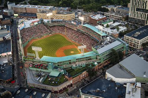 fenway park aerial photographs shot  red sox yankees game