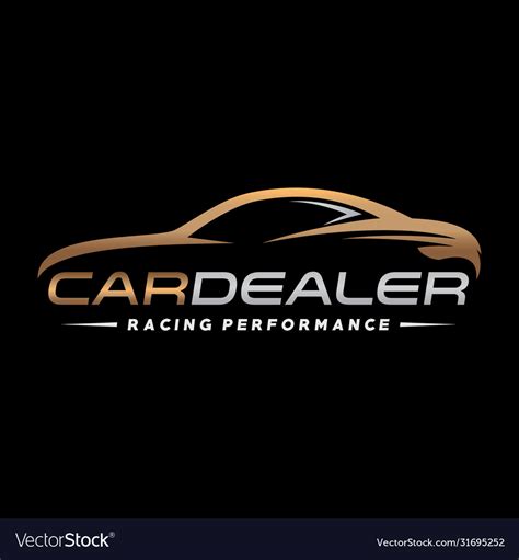 automotive car showroom car dealer logo royalty  vector