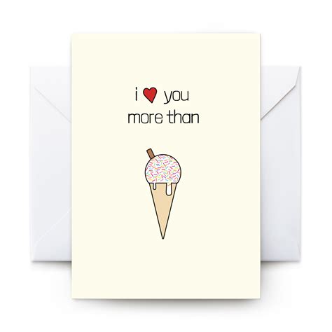 I Love You More Than Icecream – Card – Bonk