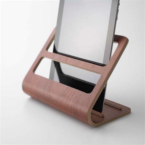 rin plywood tablet remote control rack brown  yamazaki touch  modern