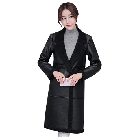 Beauty Steele 2017 Winter Leather Coat Women High Quality Artificial