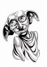 Dobby Potter Scetch sketch template