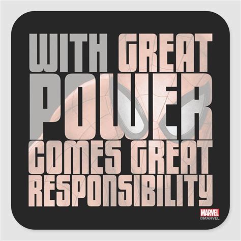 great power  great responsibility square sticker zazzle great power  response