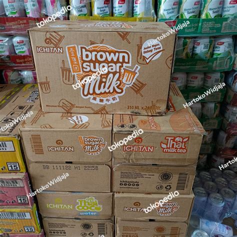 jual ichitan brown sugar milk tea 310ml dus isi 24 botol indonesia