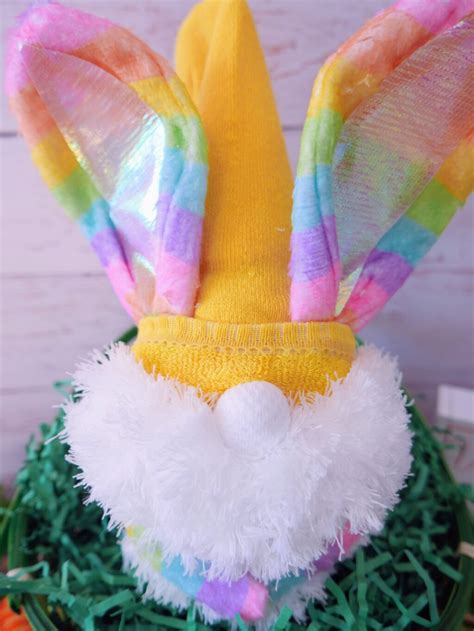 diy dollar tree rainbow bunny gnome simplistically living