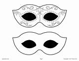 Mardi Mask Gras Template Printable Masks Masquerade Templates Print Printables Clip Madi Mpmschoolsupplies sketch template