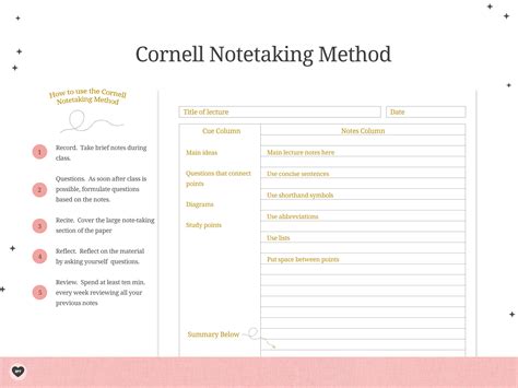 notetaking printables notetaking templates note  etsy