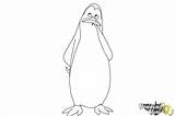 Madagascar Penguins Draw Kowalski Drawingnow Step Coloring sketch template