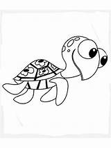 Squirt Coloring Pages Crush Printable Nemo Finding sketch template