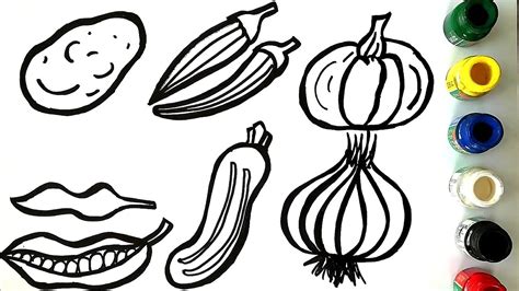 learn vegetables  nursery kids part  vegetables drawing