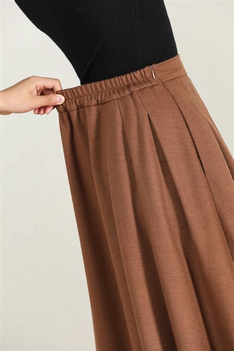 brown wool skirt   maxi skirt winter skirt women long etsy canada