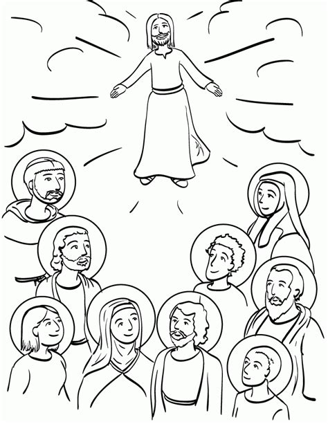 saints day coloring pages coloring home