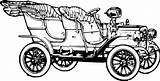 Roaring 1906 Twenties Cliparts Fahrdienst سياره قديمه Automobile Tenses Grammar sketch template