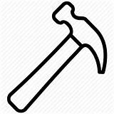 Hammer Icon Clipart Outline Tools Tool Transparent Vector Symbol Repair Equipment Cartoon App Build Applications Application Icons Clip Line Big sketch template