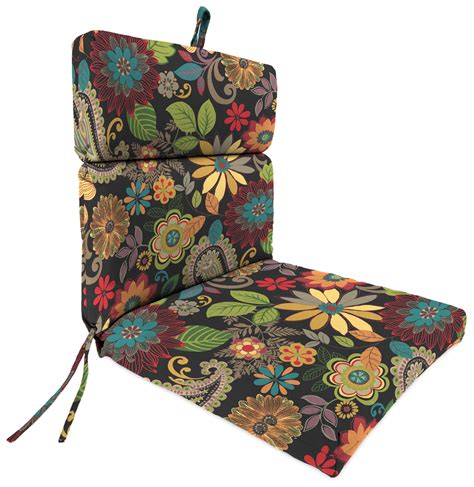 jordan manufacturing    gaya pizzaz multicolor floral rectangular outdoor chair cushion