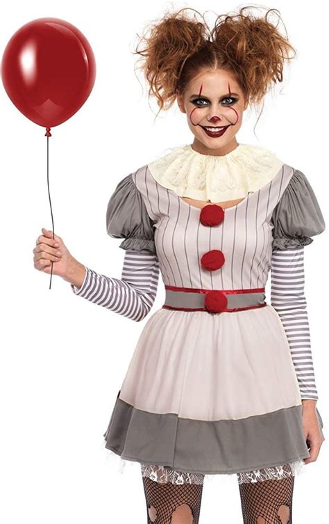 women s creepy clown halloween costume the best 2019